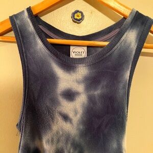 Violet Weekend Tye-Dyed Sleeveless Maxi Dress - Size S